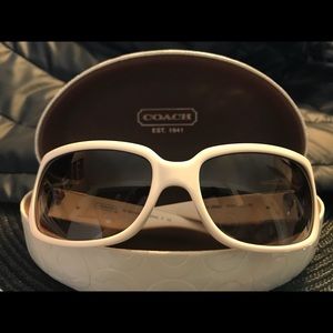 Coach Delphine white sunglasses